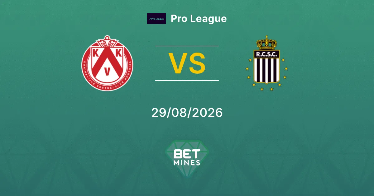 Pronostic KV Kortrijk vs Sporting Charleroi : Aperçu et Analyse du Match | Pro League 29-08-2026