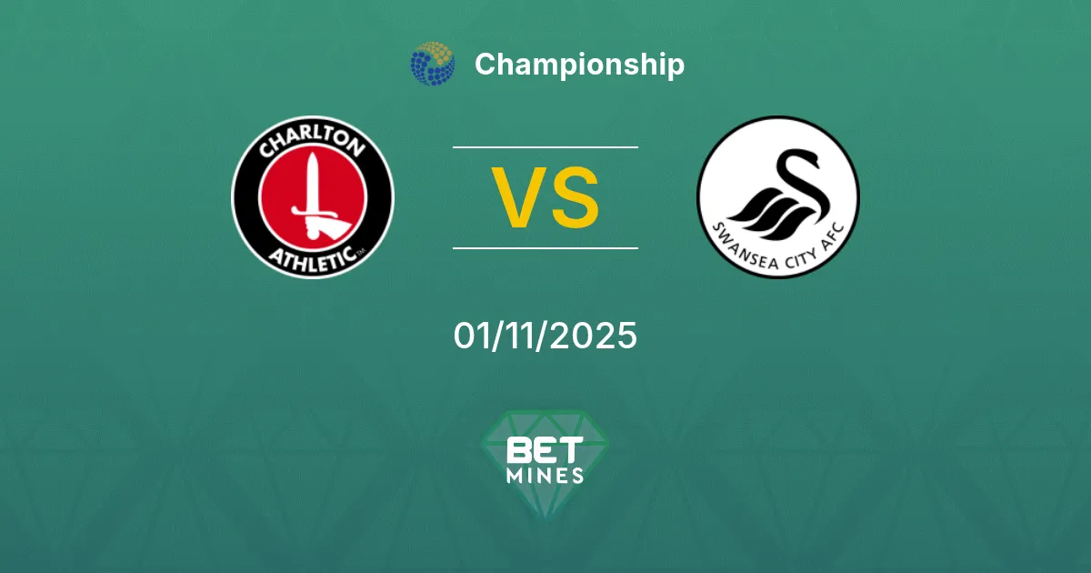 Charlton Athletic vs Swansea City Prediction: Match Preview and Analysis | Championship 01-11-2025