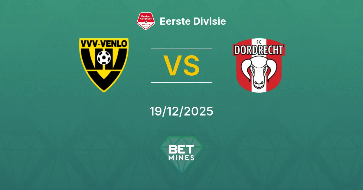 VVV-Venlo vs FC Dordrecht Pronostico: Anteprima e Analisi della Partita | Eerste Divisie 19-12-2025