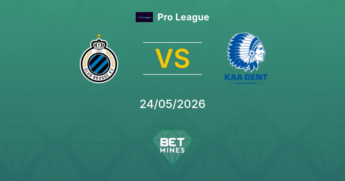 Club Brugge x Gent Palpite: Prévia e Análise da Partida | Pro League 24-05-2026