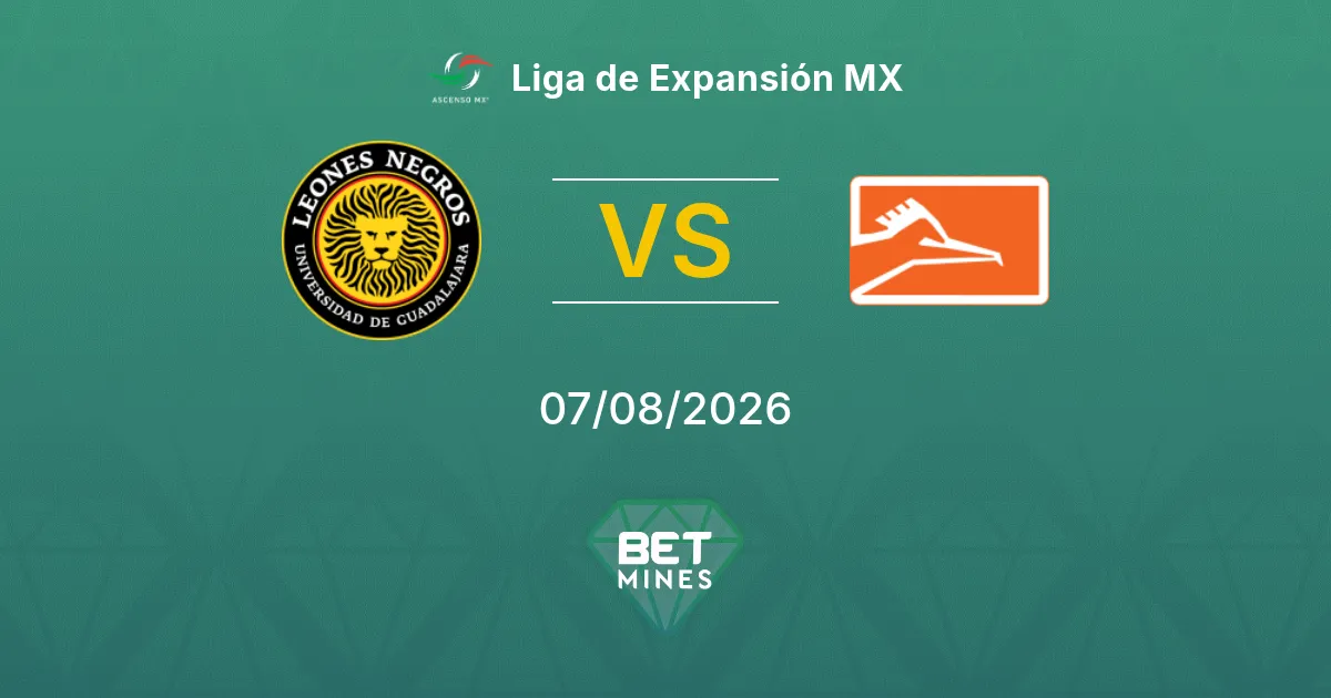 Pronóstico Universidad Guadalajara vs Correcaminos UAT: Previa y análisis del partido | Liga de Expansión MX 07-08-2026