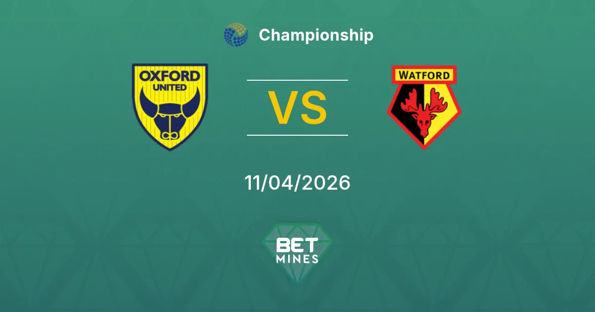Oxford United vs Watford Pronóstico: Previa y Análisis del Partido | Championship 11-04-2026