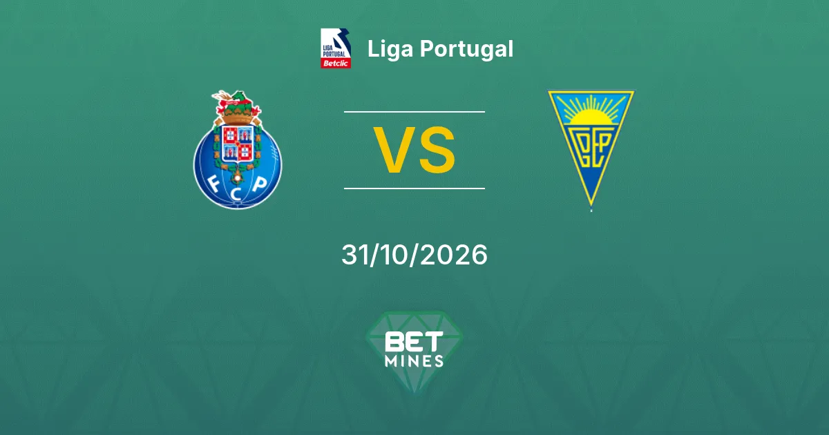 Porto vs Estoril Pronostic : avant-match et analyse | Liga Portugal 31-10-2026