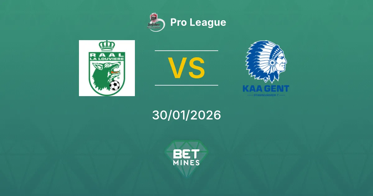 La Louvière vs Gent Prediction: Match Preview and Analysis | Pro League 30-01-2026