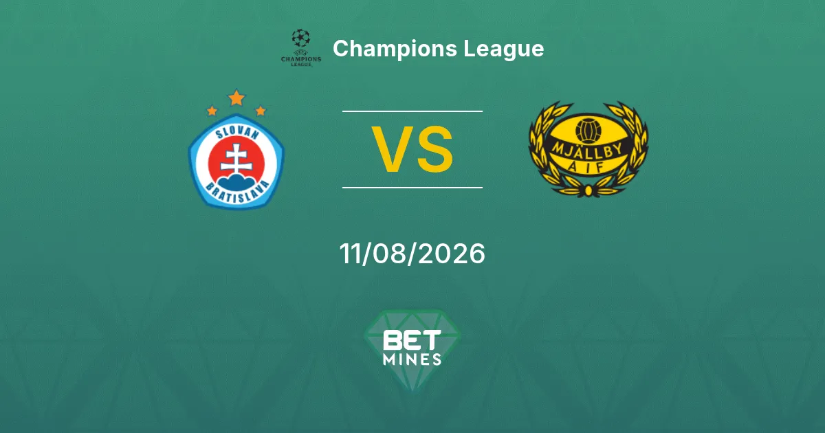 Slovan Bratislava vs Mjällby Prediction: Match Preview and Analysis | Champions League 11-08-2026