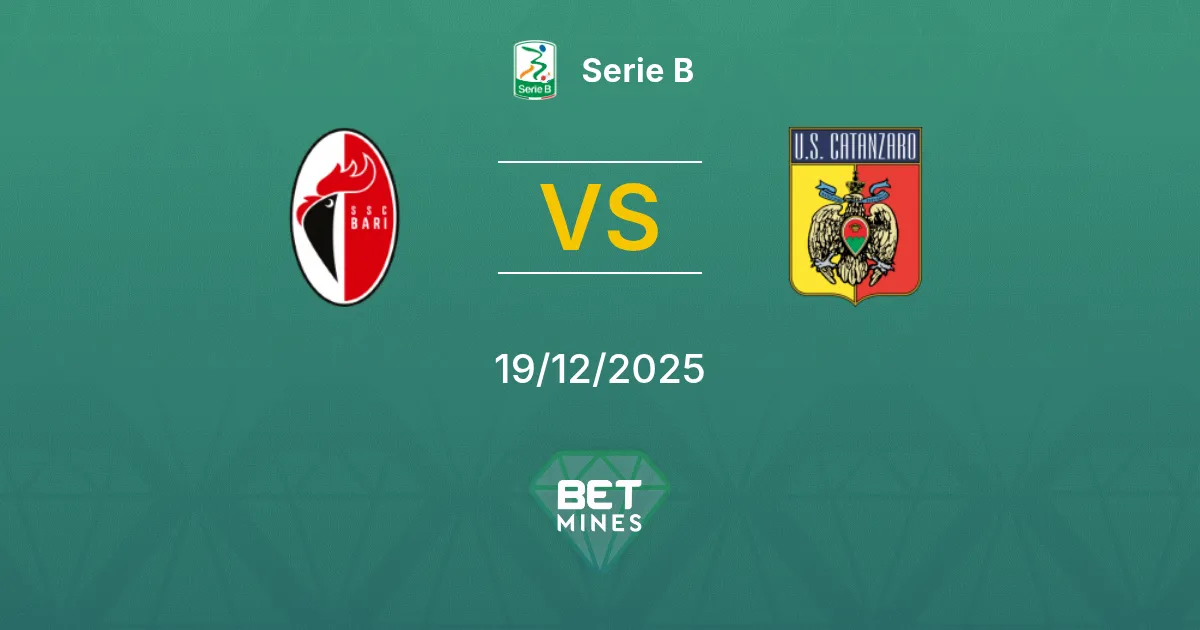 Bari 1908 vs Catanzaro Pronostico: Anteprima e Analisi | Serie B 19-12-2025