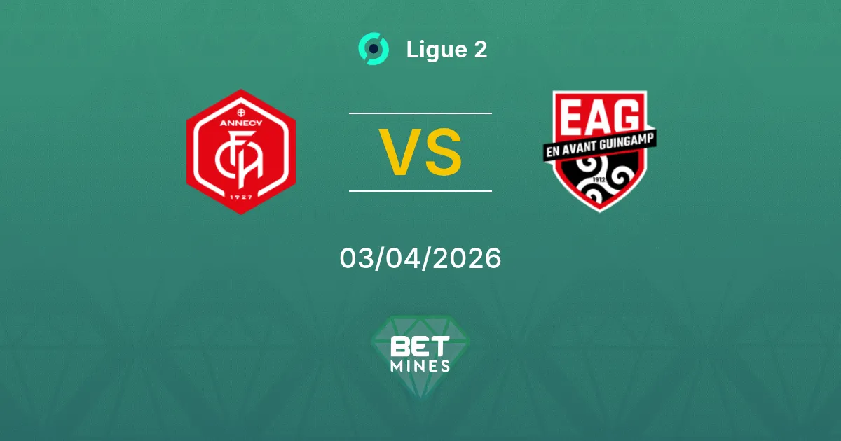 Annecy vs Guingamp Pronóstico: Previa y Análisis del Partido | Ligue 2 03-04-2026