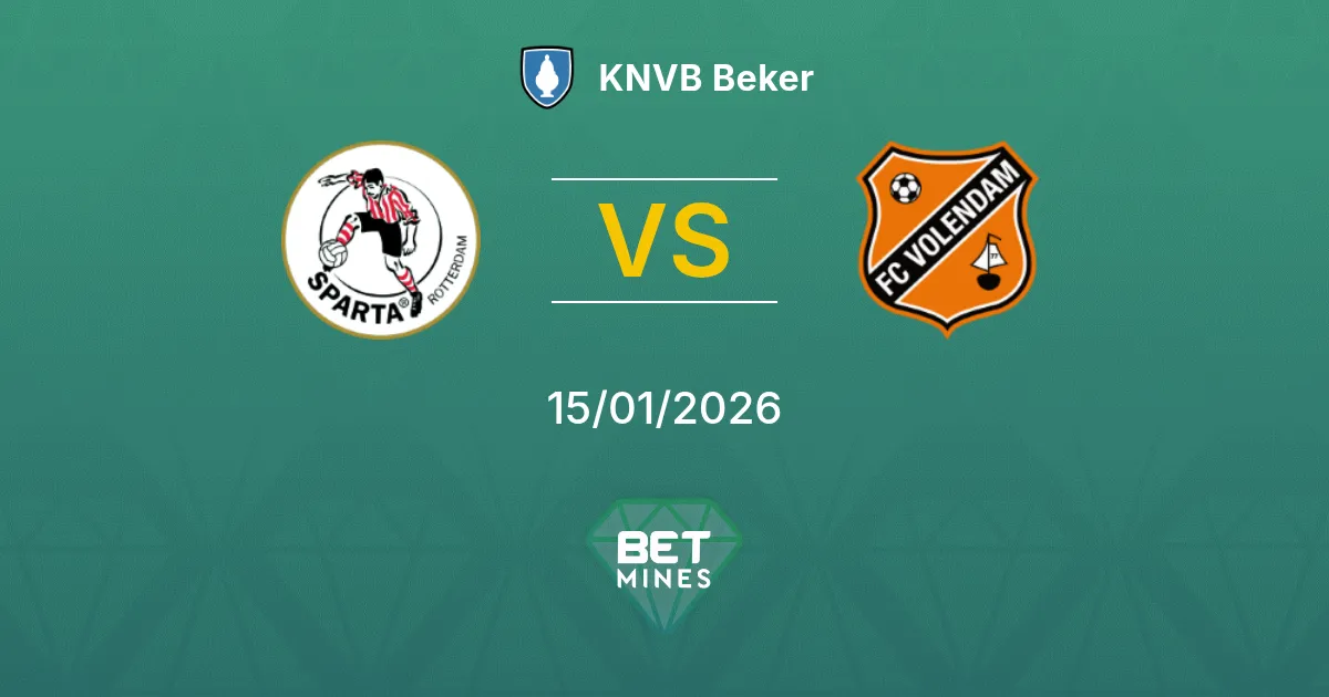 Sparta Rotterdam vs FC Volendam Pronostico: Analisi e Anteprima della Partita | KNVB Beker 15-01-2026