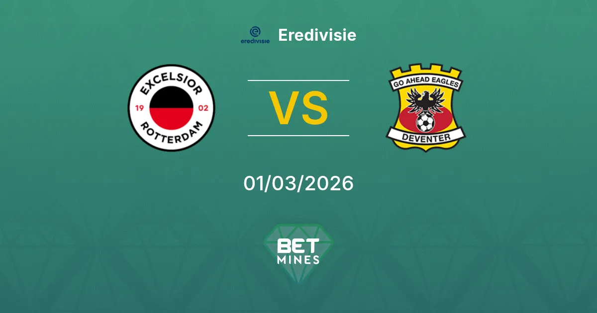 Excelsior vs Go Ahead Eagles Pronostic : Aperçu et Analyse du Match | Eredivisie 01-03-2026