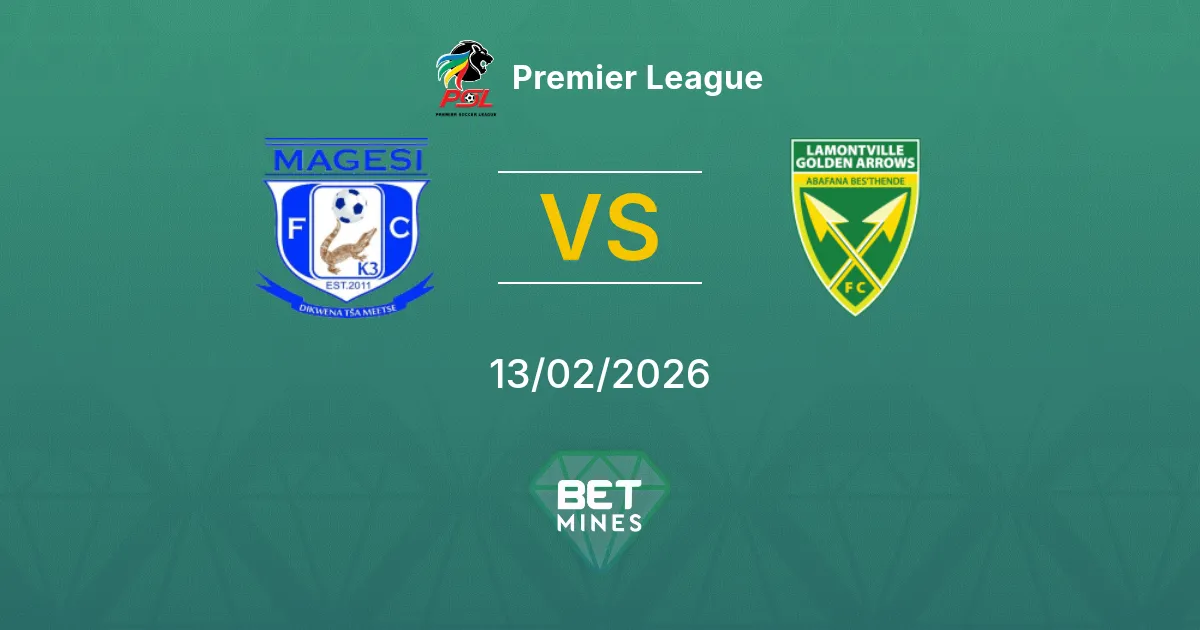 Magesi vs Golden Arrows Prediction: Match Preview and Analysis | Premier League 13-02-2026