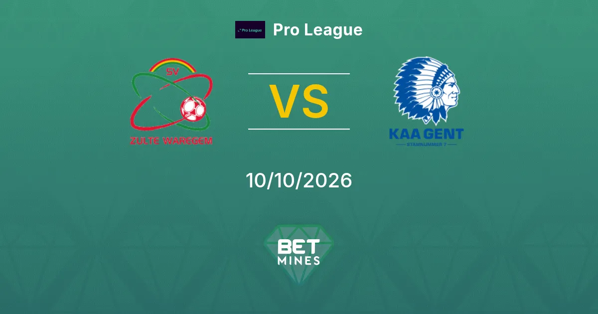 Zulte-Waregem vs Gent Prediction: Match Preview and Analysis | Pro League 10-10-2026