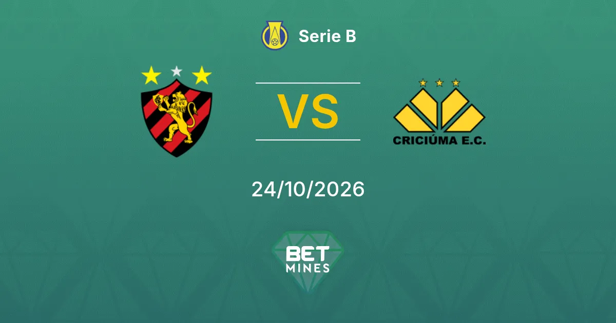 Sport Recife vs Criciúma Pronostic : présentation et analyse du match | Serie B 24-10-2026