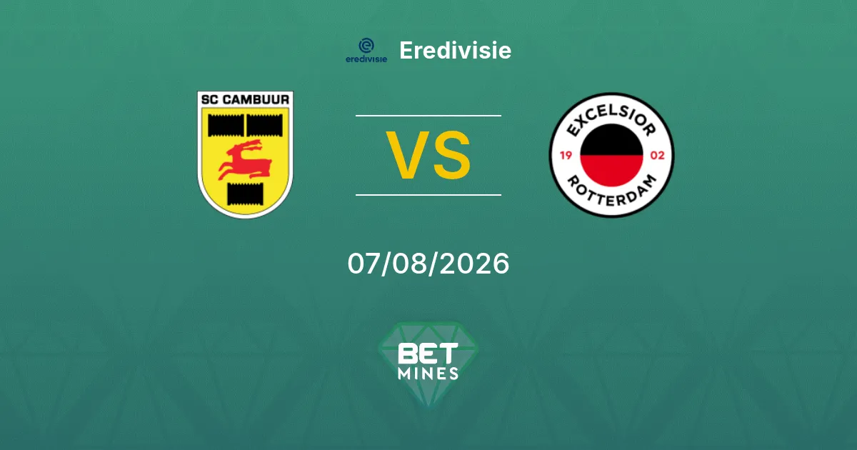 Palpite SC Cambuur x Excelsior: Prévia e Análise da Partida | Eredivisie 07-08-2026
