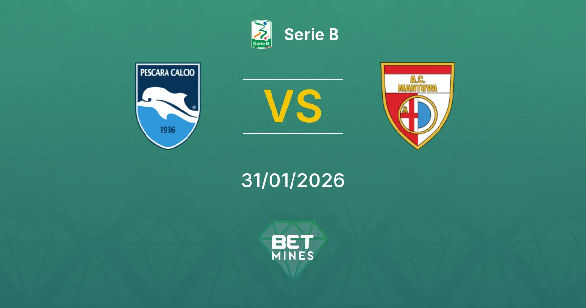Pescara vs Mantova Prediction: Match Preview and Analysis | Serie B 31-01-2026