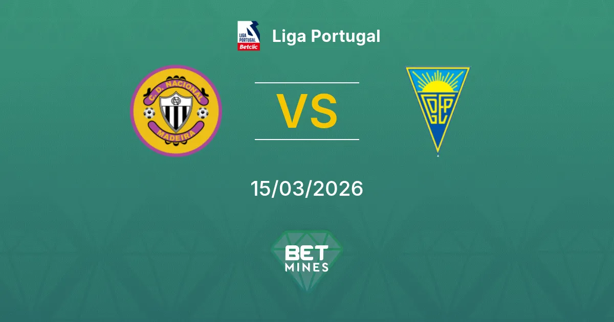 Nacional vs Estoril Prediction: Match Preview and Analysis | Liga Portugal 15-03-2026
