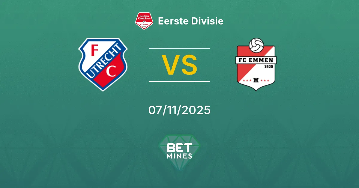 Jong FC Utrecht vs FC Emmen Prediction: Match Preview and Analysis | Eerste Divisie 07-11-2025