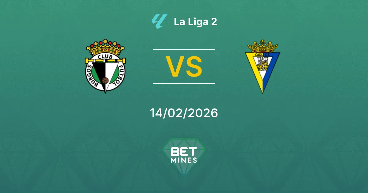 Burgos vs Cádiz Prediction: Match Preview and Analysis | La Liga 2 14-02-2026