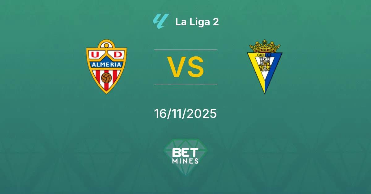 Almería vs Cádiz Pronostic : Aperçu et Analyse du Match | LaLiga 2 16-11-2025
