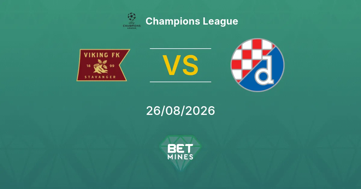 Pronóstico Viking vs Dinamo Zagreb: Previa y Análisis del Partido | Champions League 26-08-2026