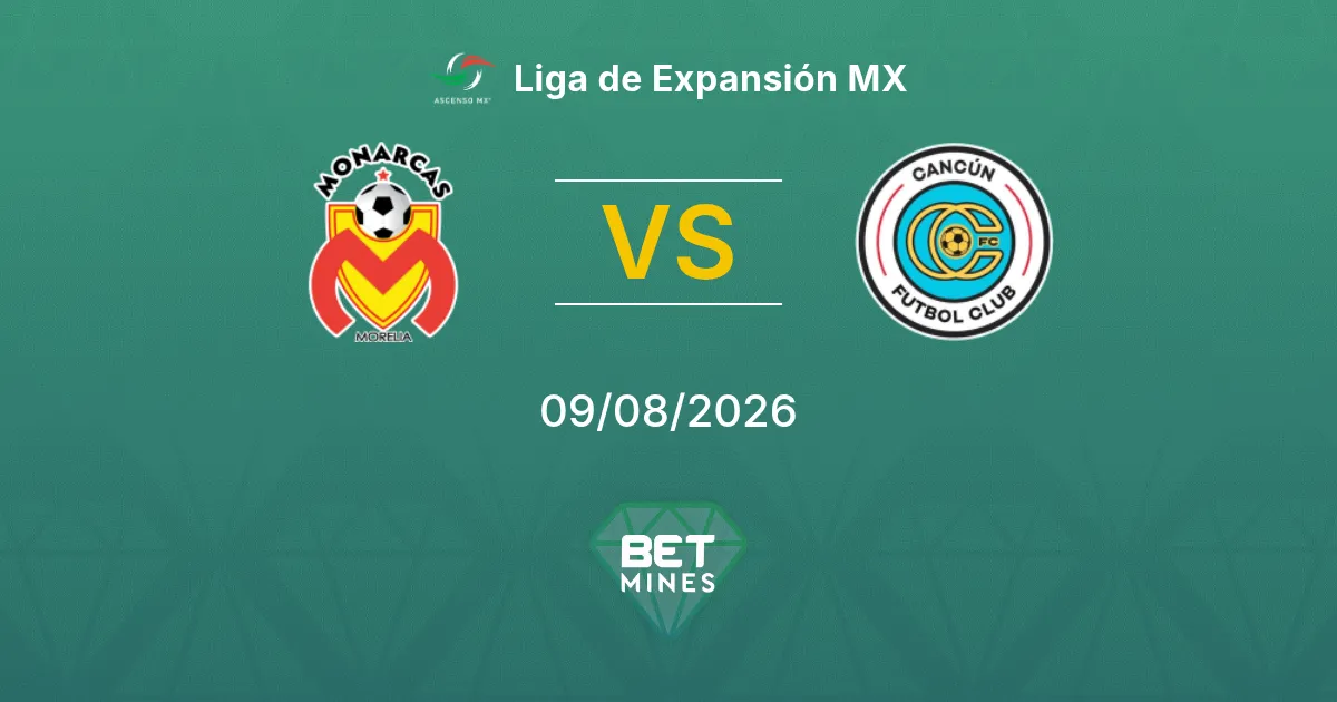 Palpite Morelia x Cancún: Prévia e Análise da Partida | Liga de Expansión MX 09-08-2026