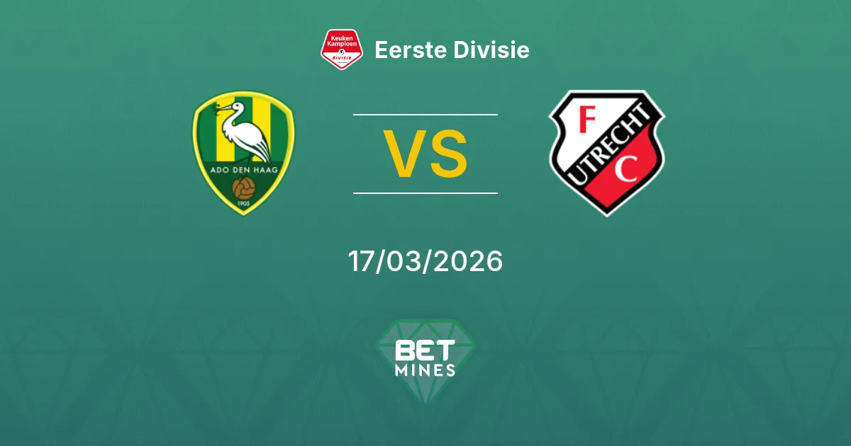 ADO Den Haag vs Jong FC Utrecht Prediction: Match Preview and Analysis | Eerste Divisie 17-03-2026