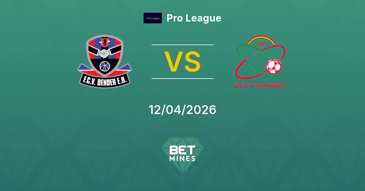 Dender vs Zulte-Waregem Pronóstico: Previa y Análisis del Partido | Pro League 12-04-2026