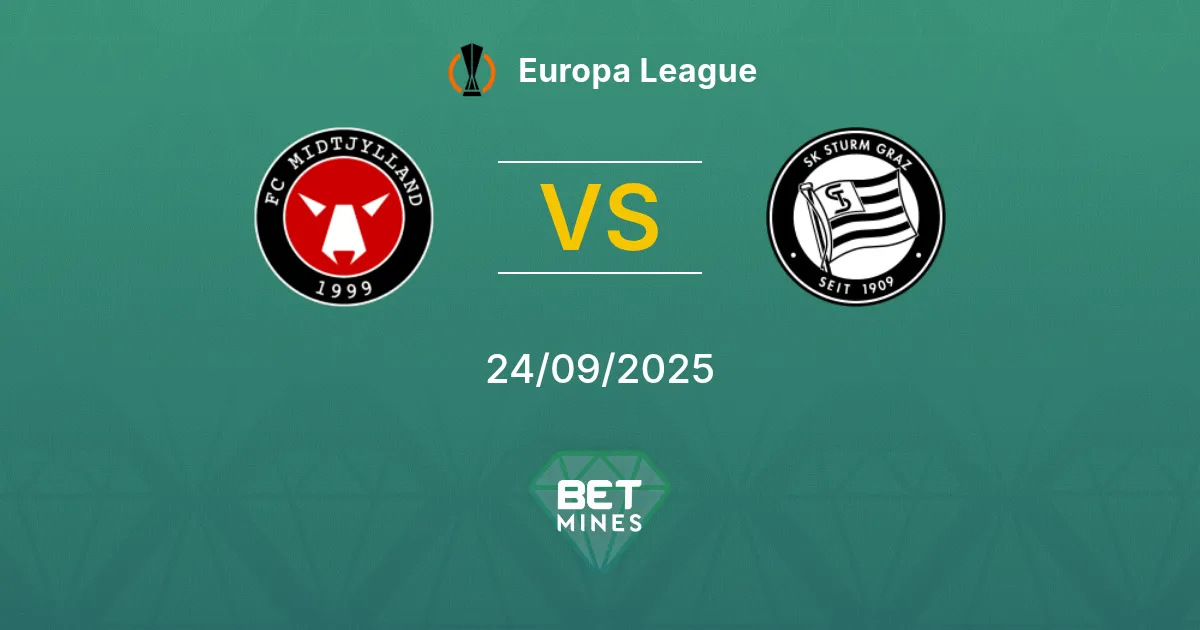 FC Midtjylland vs Sturm Graz Prediction: Match Preview and Analysis | Europa League 24-09-2025