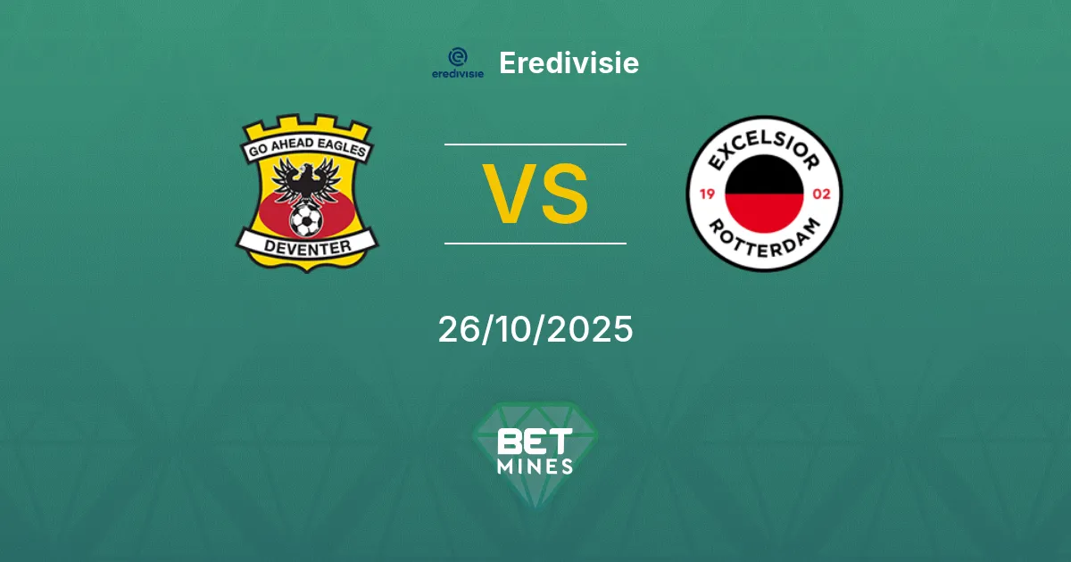 Go Ahead Eagles vs Excelsior Pronostico: Anteprima e Analisi della Partita | Eredivisie 26-10-2025