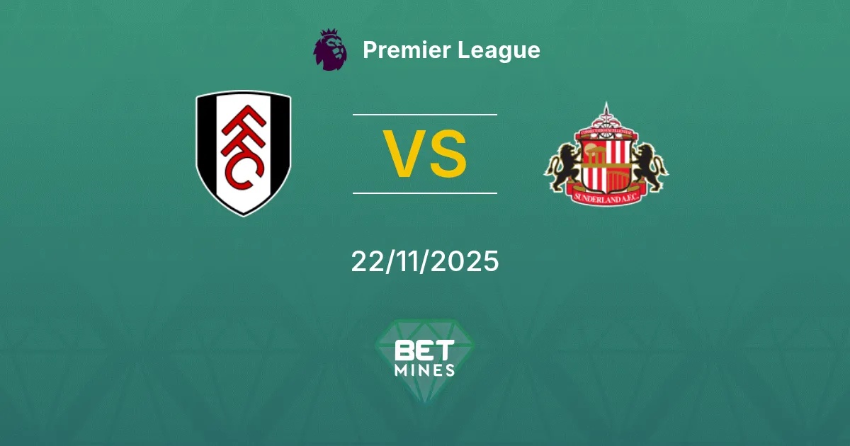 Fulham vs Sunderland Prediction: Match Preview and Analysis | Premier League 22-11-2025