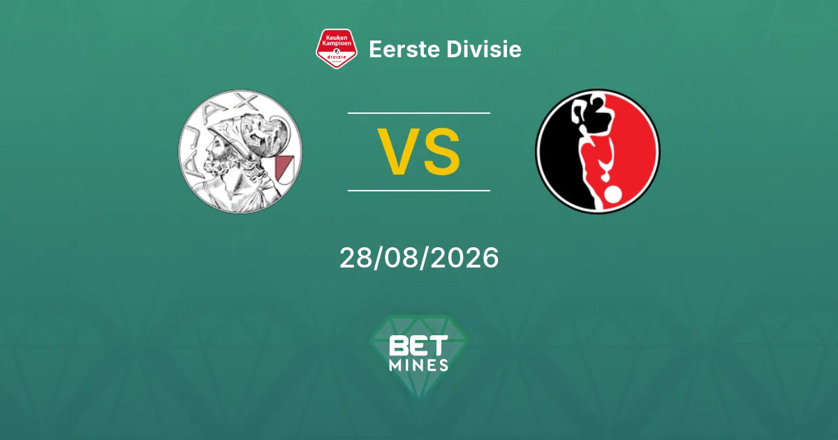 Palpite Jong Ajax x Helmond Sport: Prévia e análise da partida | Eerste Divisie 28-08-2026