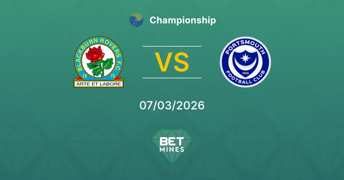 Blackburn Rovers vs Portsmouth Prediction: Match Preview and Analysis | Championship 07-03-2026