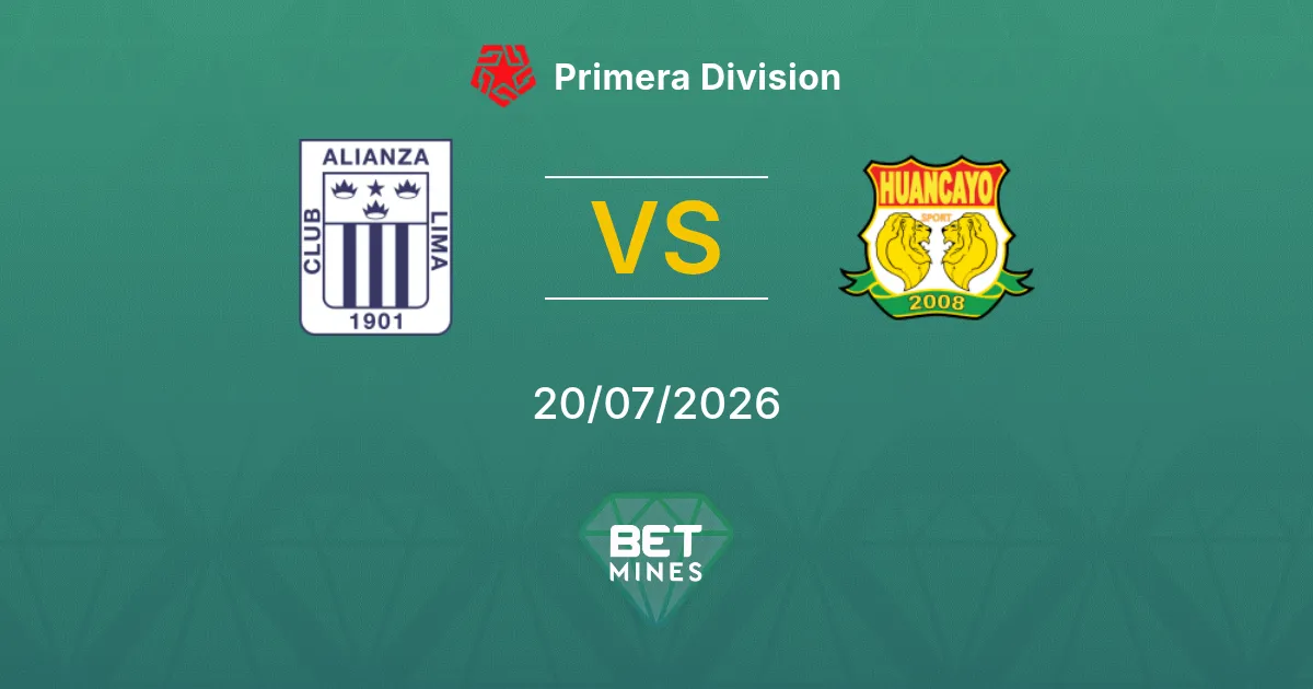 Alianza Lima x Sport Huancayo Palpite: Prévia e Análise da Partida | Primera Division 20-07-2026