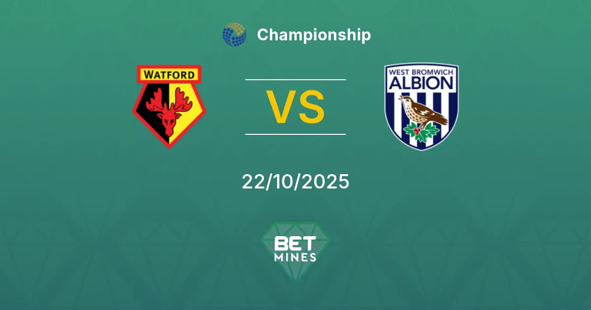 Watford vs West Bromwich Albion Pronostico: Anteprima e Analisi della Partita | Championship 22-10-2025