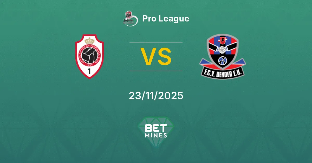 Antwerp vs Dender Prediction: Match Preview and Analysis | Pro League 23-11-2025