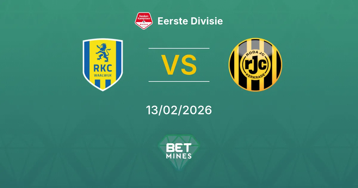 RKC Waalwijk vs Roda JC Kerkrade Prediction: Match Preview and Analysis | Eerste Divisie 13-02-2026