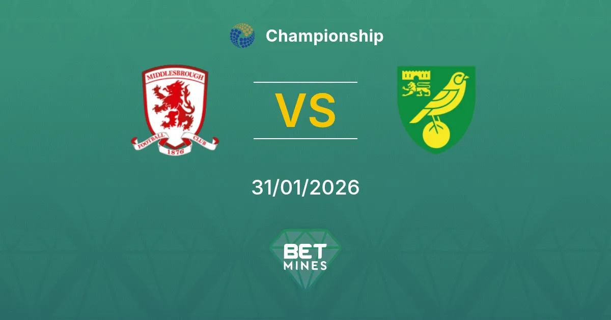 Middlesbrough vs Norwich City Prediction: Match Preview and Analysis | Championship 31-01-2026