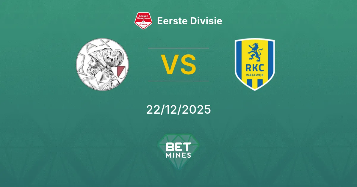 Jong Ajax vs RKC Waalwijk Pronostico: Anteprima e Analisi della Partita | Eerste Divisie 22-12-2025