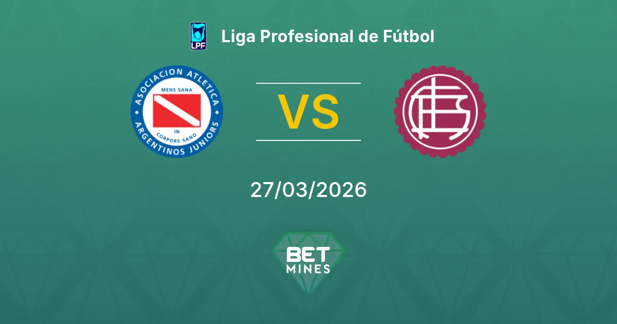 Argentinos Juniors vs Lanús Prediction: Match Preview and Analysis | Liga Profesional de Fútbol 27-03-2026