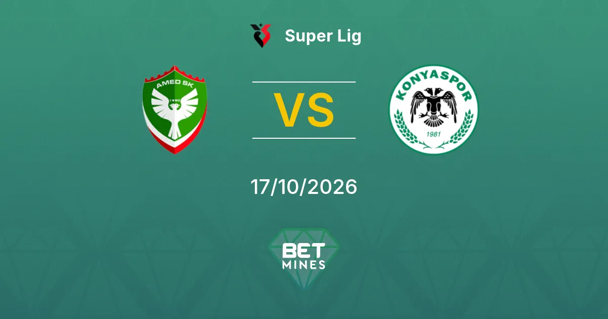 Amed SK vs Konyaspor Pronóstico: previa y análisis del partido | Superliga de Turquía 17-10-2026