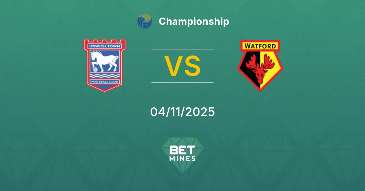 Ipswich Town vs Watford Prediction: Match Preview and Analysis | Championship 04-11-2025