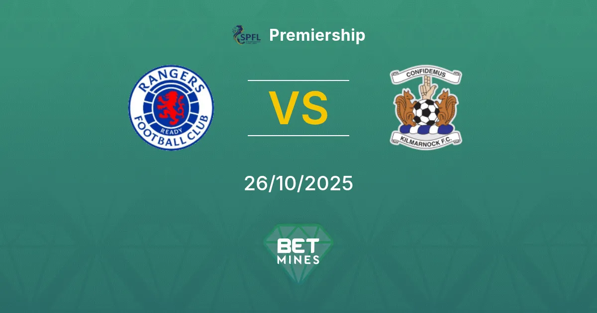Rangers vs Kilmarnock Prediction: Match Preview and Analysis | Premiership 26-10-2025