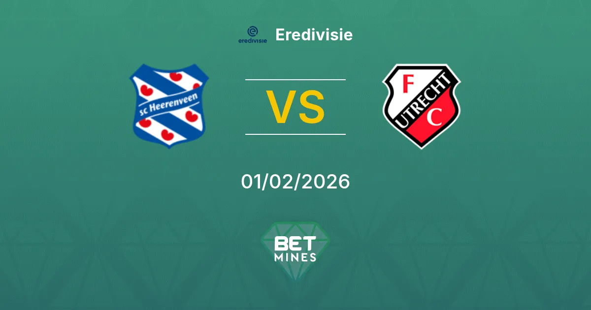 SC Heerenveen vs FC Utrecht Prediction: Match Preview and Analysis | Eredivisie 01-02-2026