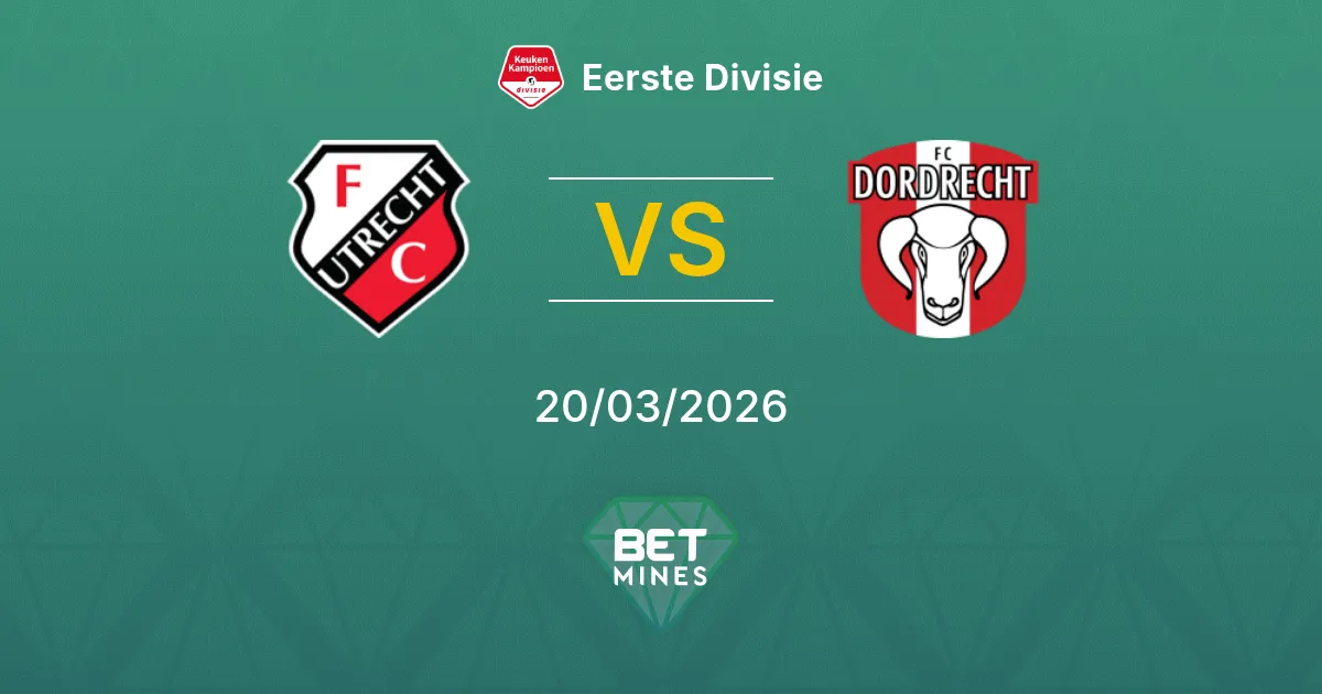 Jong FC Utrecht vs FC Dordrecht Pronostico: Anteprima e Analisi della Partita | Eerste Divisie 20-03-2026