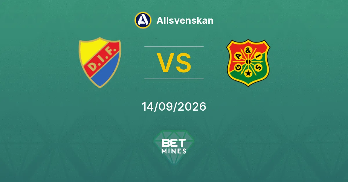 Pronóstico Djurgården vs GAIS: Previa y análisis del partido | Allsvenskan 14-09-2026
