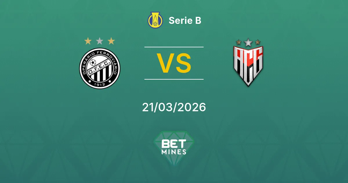 Operário PR vs Atlético GO Pronostic : Aperçu et Analyse du Match | Série B 21-03-2026