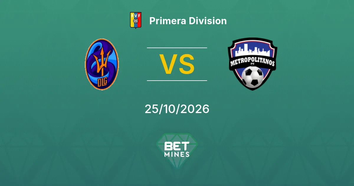 Deportivo La Guaira x Metropolitanos Palpite: prévia e análise da partida | Primera División 25-10-2026