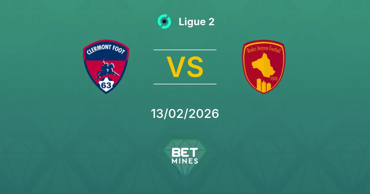 Clermont vs Rodez Prediction: Match Preview and Analysis | Ligue 2 13-02-2026