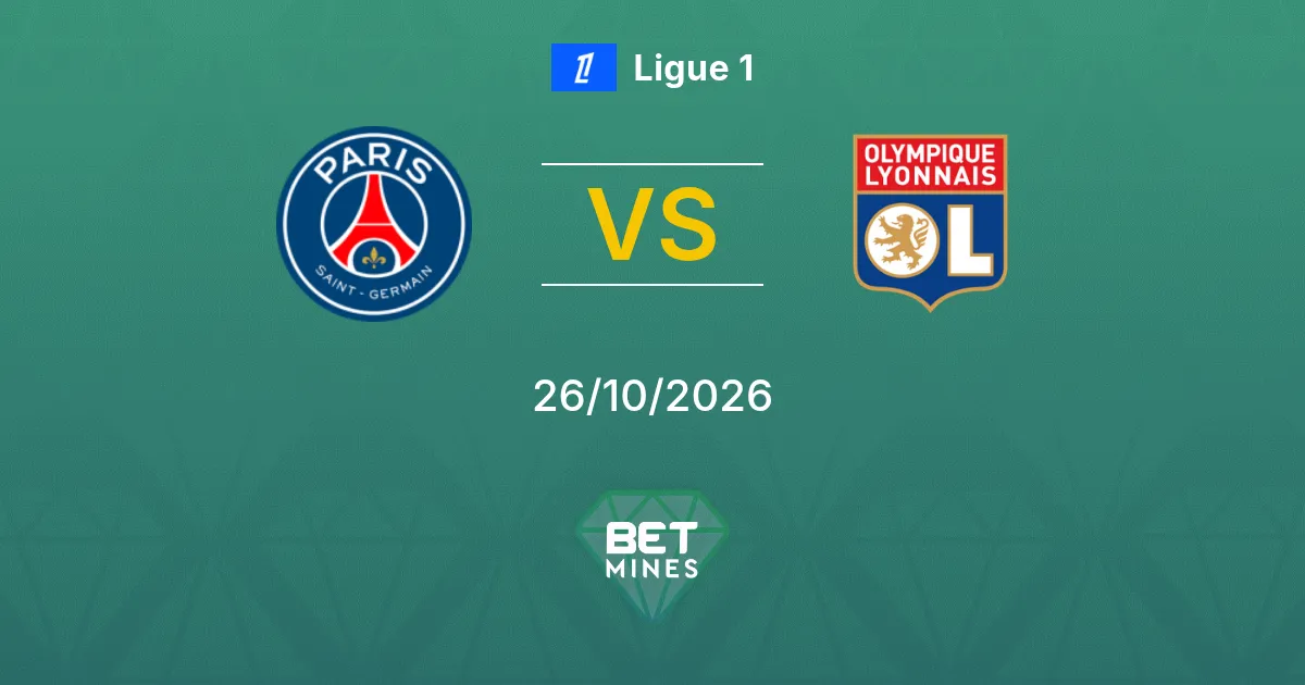Paris Saint-Germain x Olympique Lyonnais Palpite: prévia e análise da partida | Ligue 1 26-10-2026