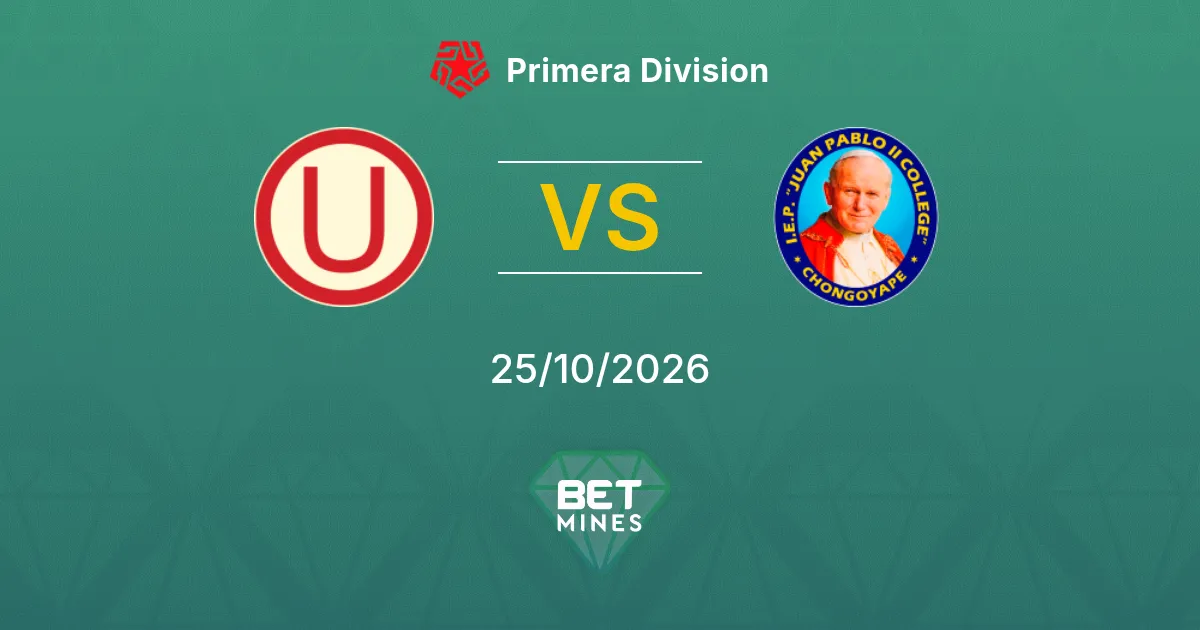 Universitario vs ADC Juan Pablo II Pronóstico: previa y análisis del partido | Primera División 25-10-2026