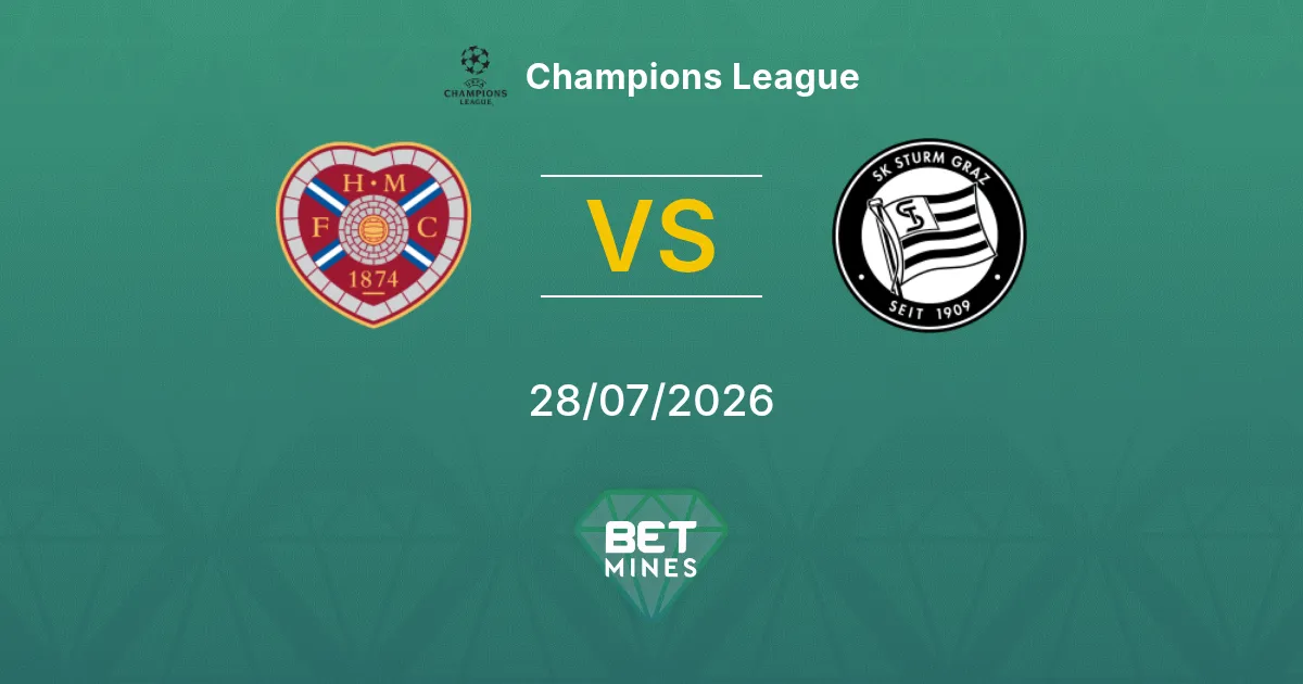 Hearts vs Sturm Graz Prediction: Match Preview and Analysis | Champions League 28-07-2026